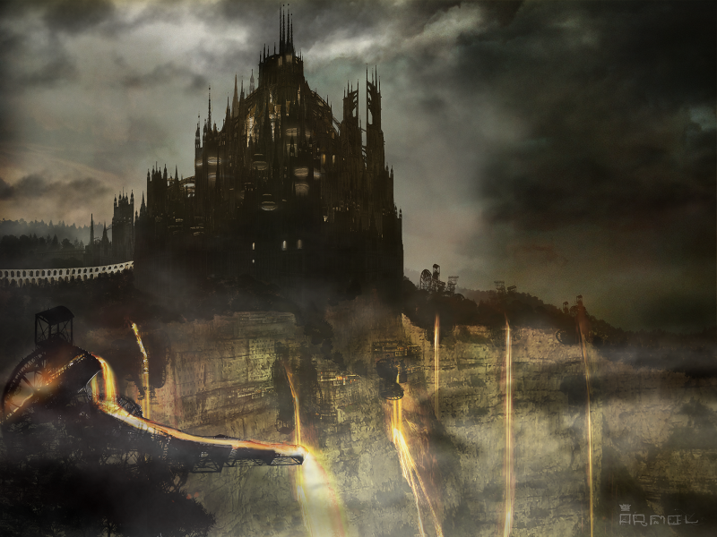 matte-painting-chateau-castle-fantasy-black-dragon