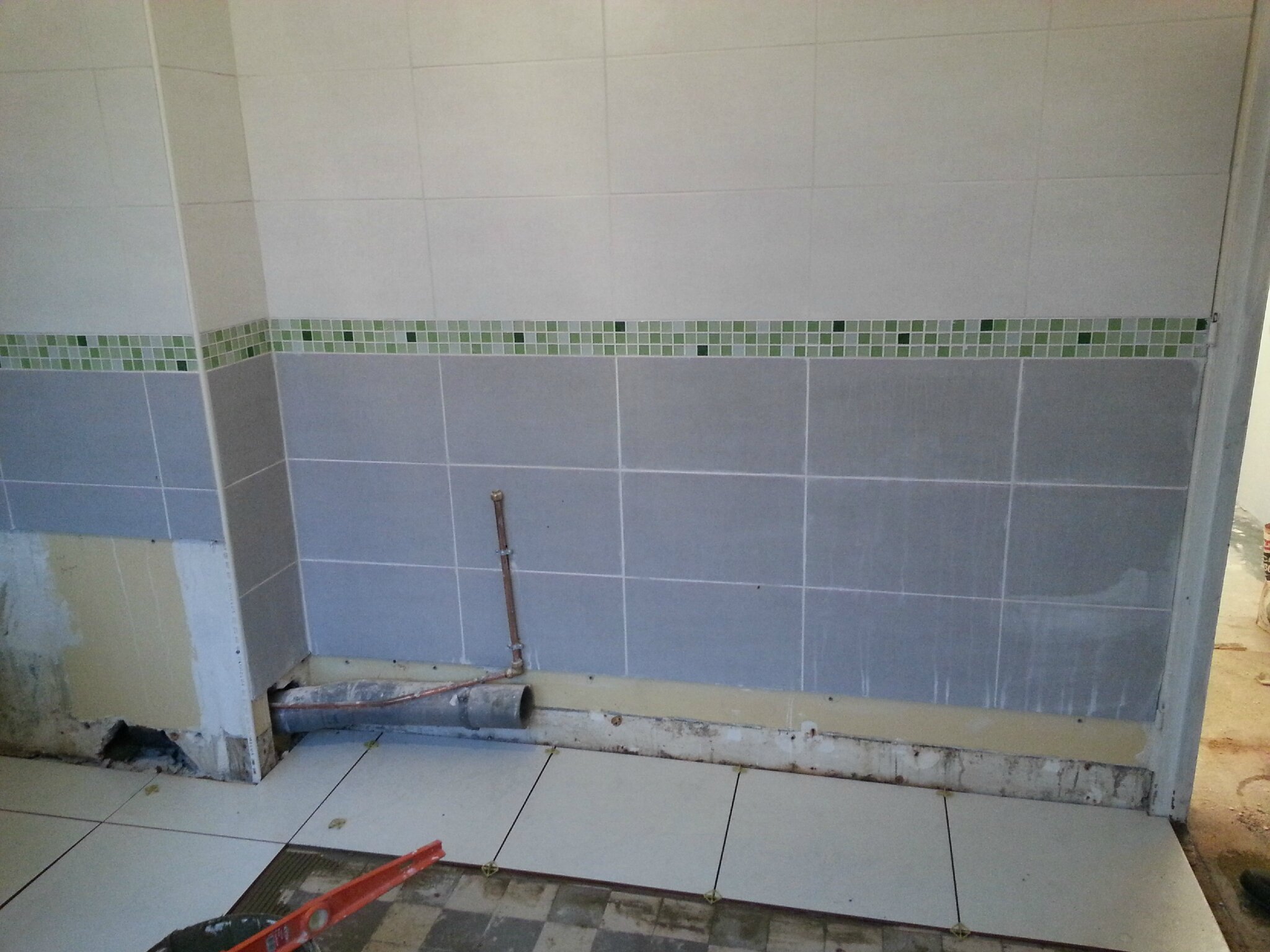 Salle de bain suite et presque fin notre maison, avant, pendant ...