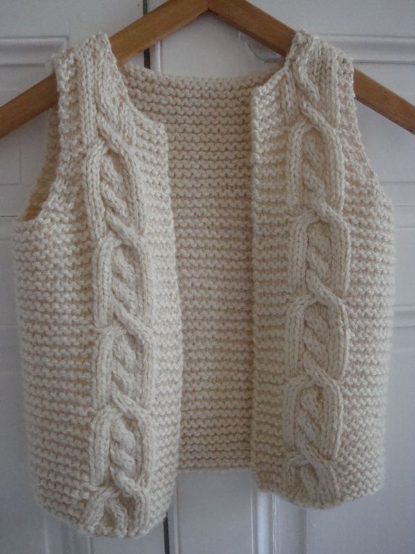 tricoter un gilet sans manche