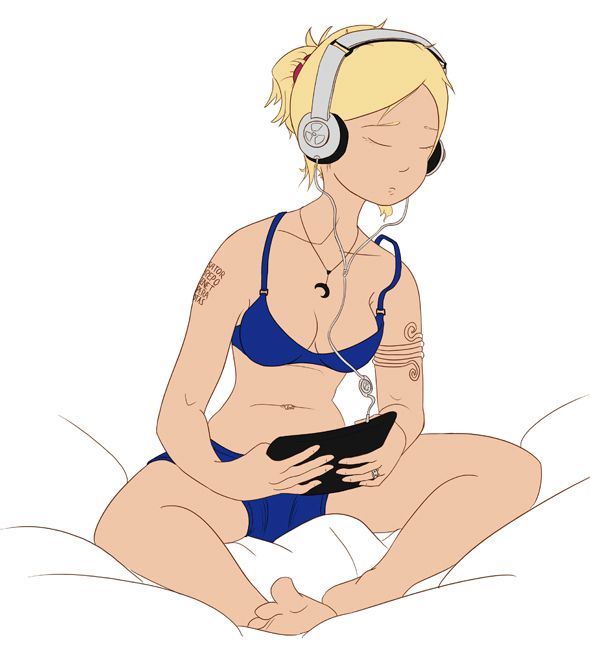 Fille à la tablette colo