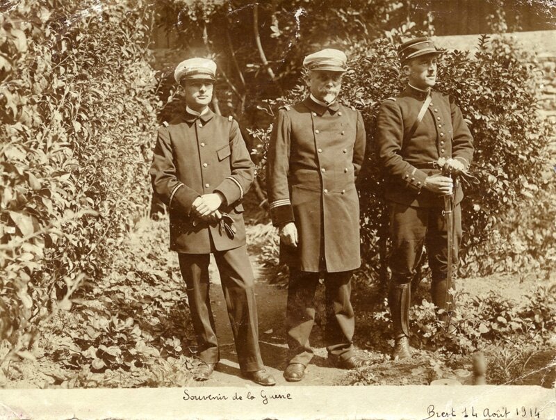 1914-08-14 Brest, Renaud, André et Octave Longuet militaire