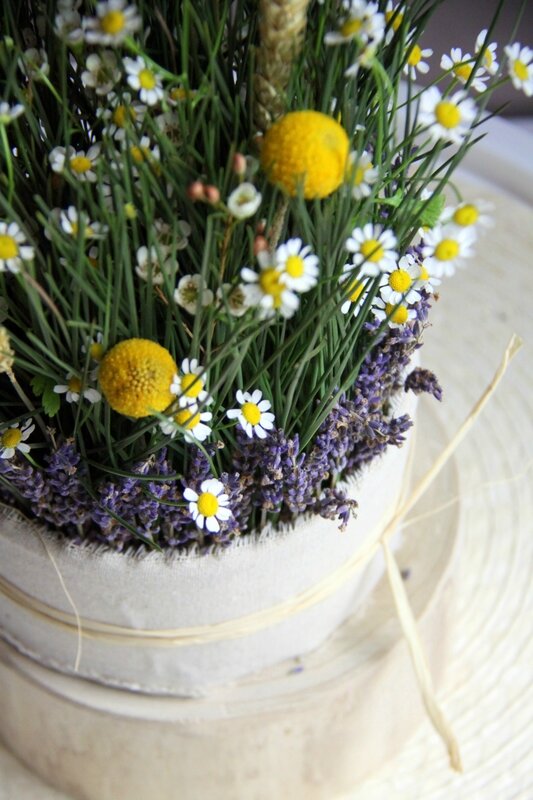 Mariage - Centre de table champêtre - création EstelleG pour La Saladelle - Atelier floral Perpignan et Pyrénées-Orientales 01