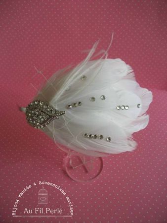 accessoire collier plume mariage