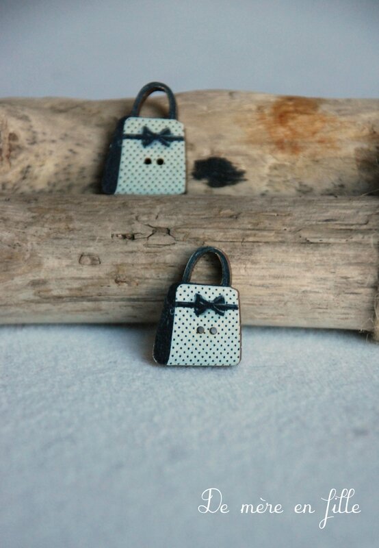 sac a mains pois noirs