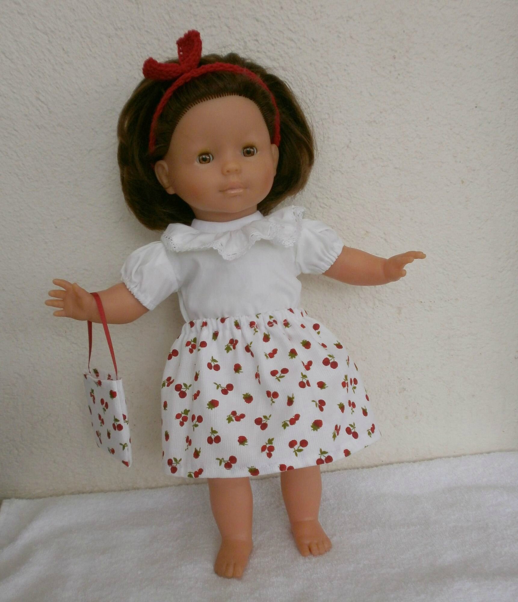 Corolle w9067 Robe rose à pois Bébé 36cm chez poupees