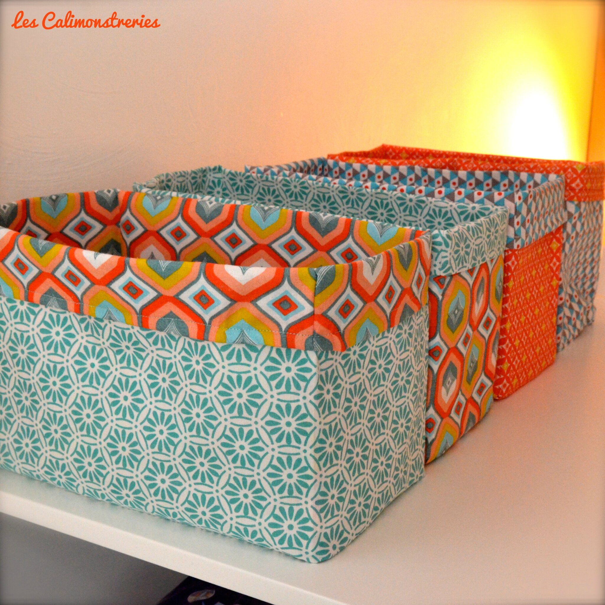 Panier en tissu pour la table à langer esprit cabane dans les ...