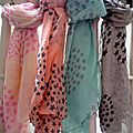 t) Echarpe Etole avec strass / Scarf