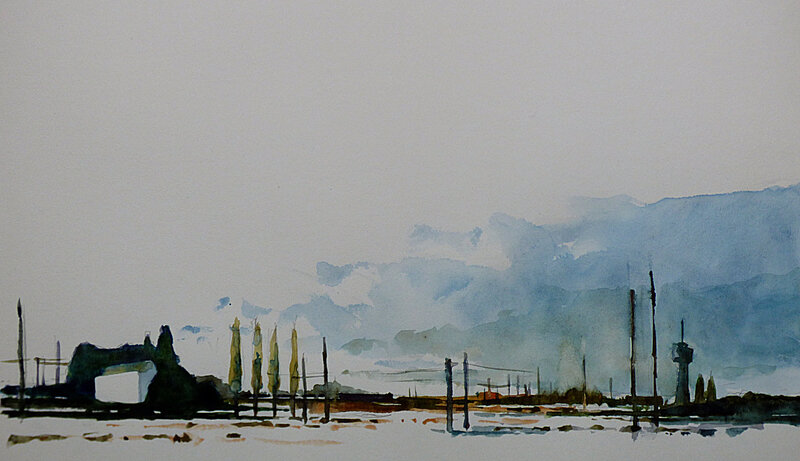 k nowhere 85, sept 2017, aquarelle, 41 x 25 cm