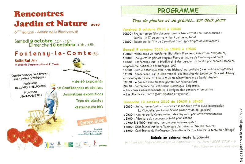 Rencontres jardin nature 85