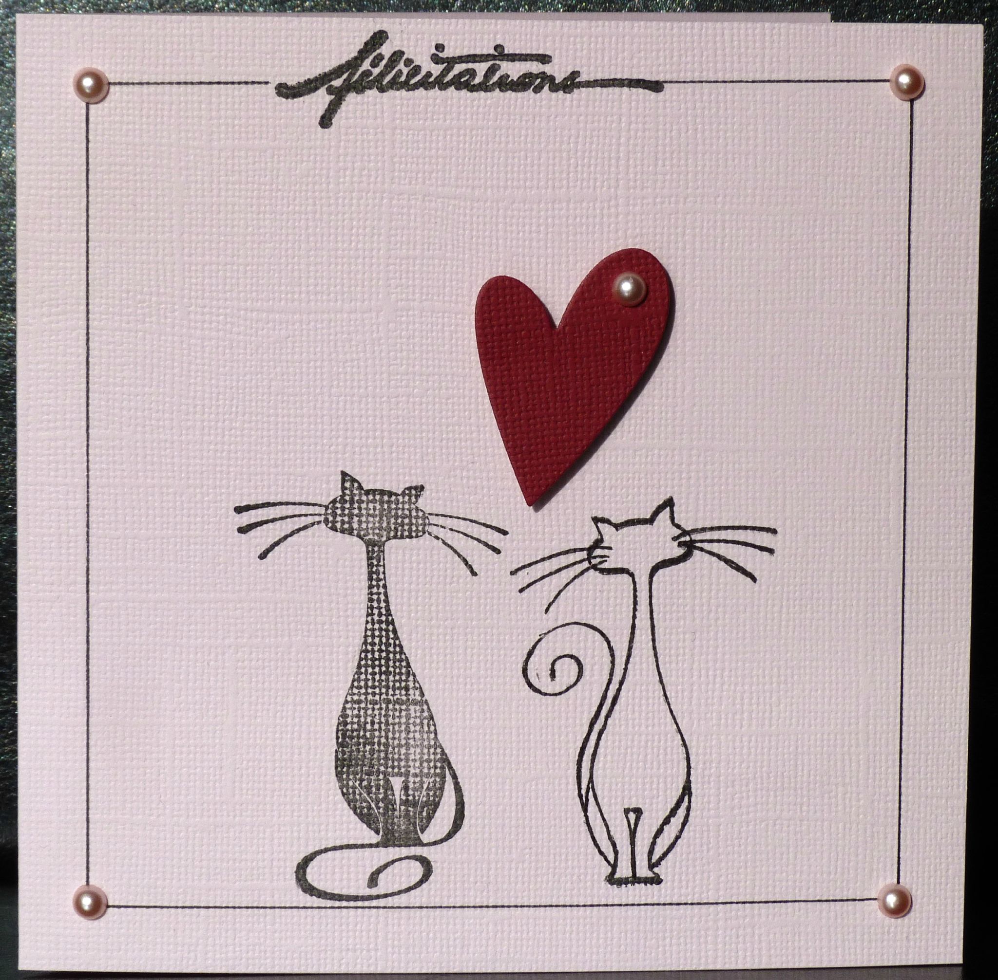 carte felicitation mariage coeur