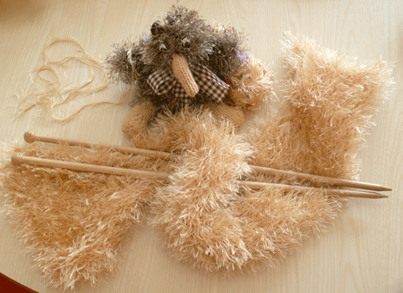 tricoter une echarpe boa