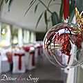Mariage blanc, bordeaux et or