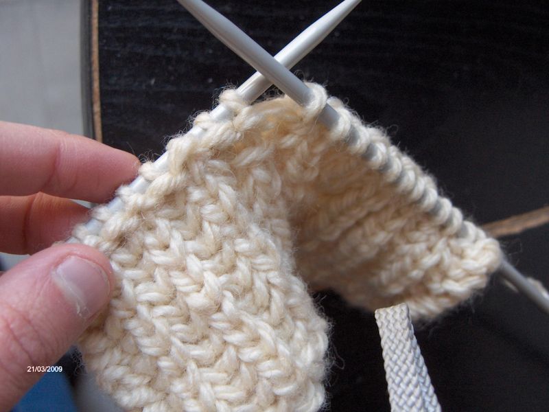 tricoter une maille endroit double