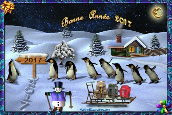 022-carte-bonne-annee-2017-pingouins-montagne-sapins-bonhomme-neige