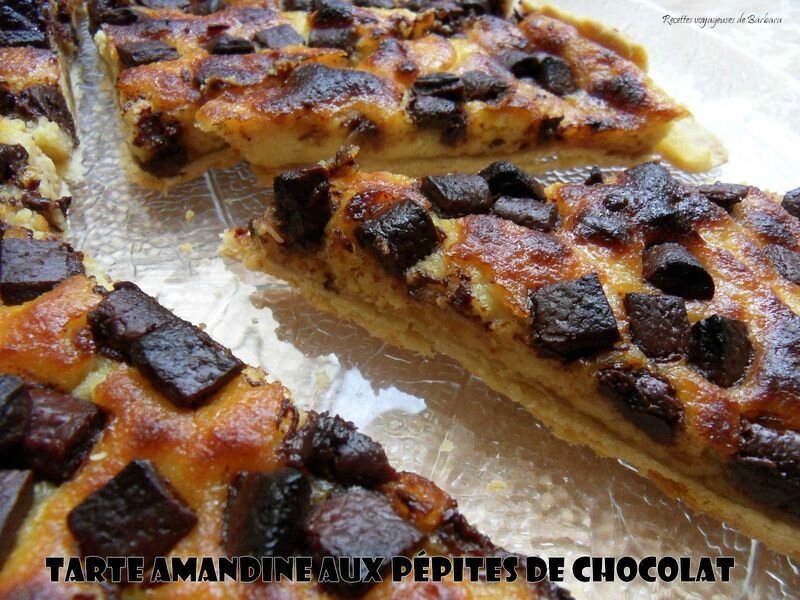 tarte amandine aux pépites de chocolat