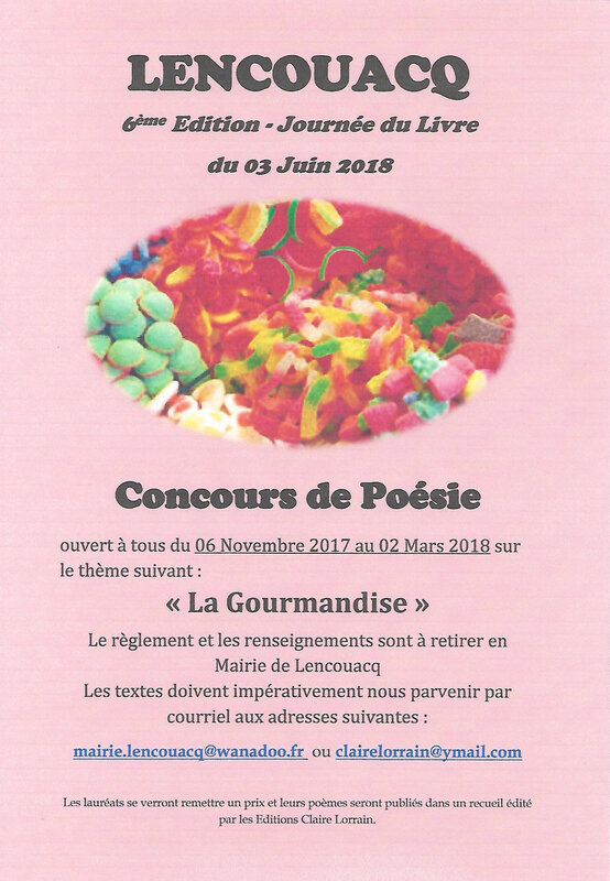 Affiche concours poésie 2018