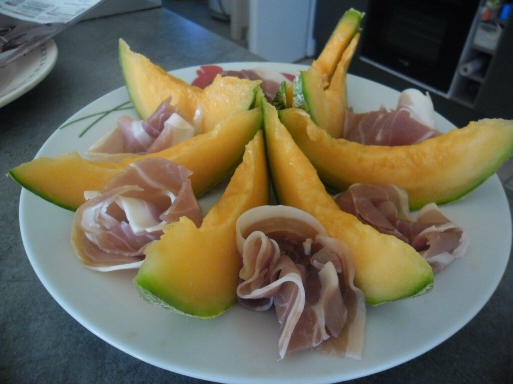 Melon campagnard (déco de présentation) une souris dans ma cuisine