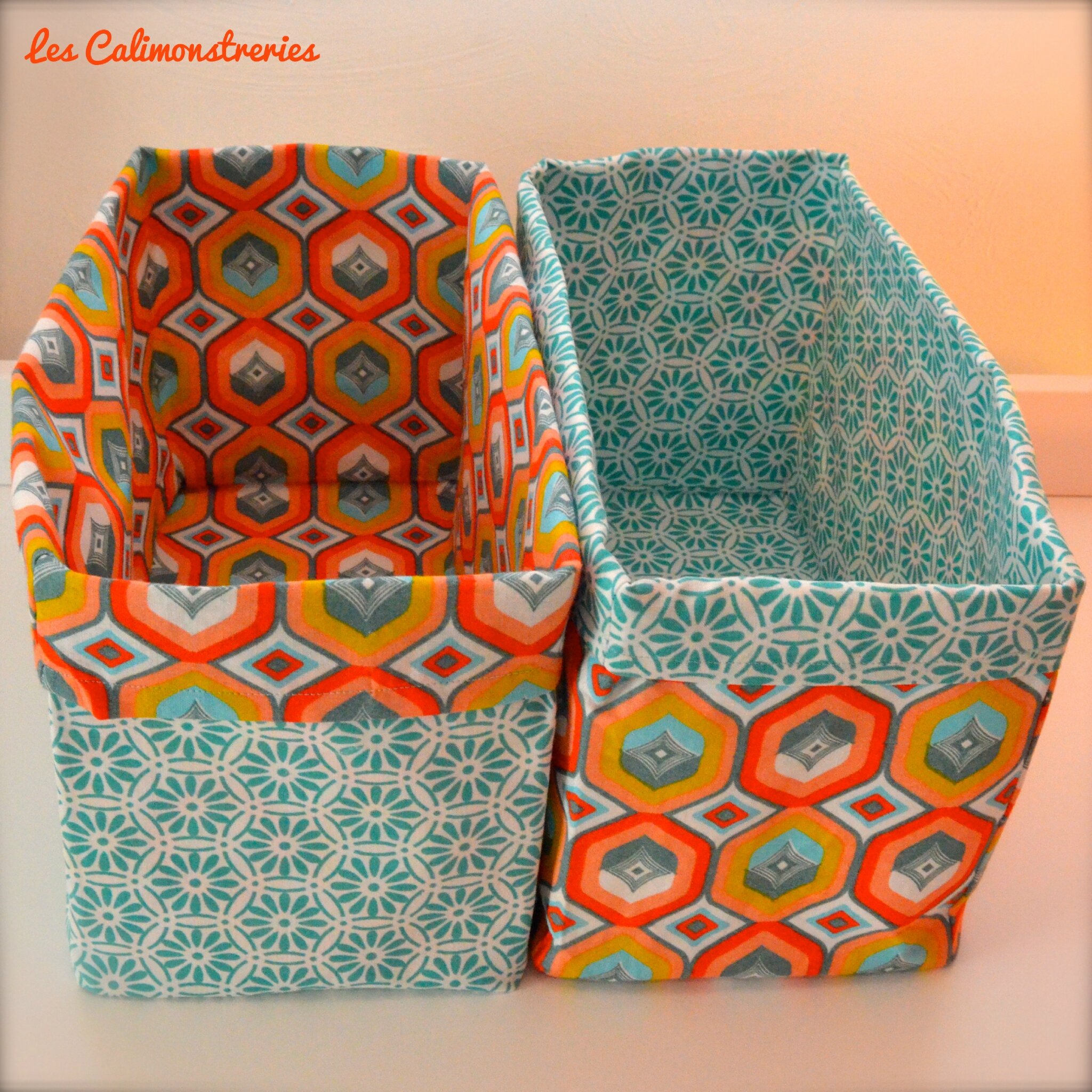 Panier en tissu pour la table à langer esprit cabane dans les ...