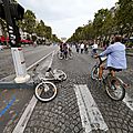 11 h 27. Journée sans voitures à Paris.