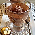 Mousse a la ricotta et ferrero rocher