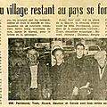 Article de journal sur les transians natifs du village (années 60)
