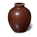 An iron-rust-glazed ovoid jar, china, qing dynasty, 18th century