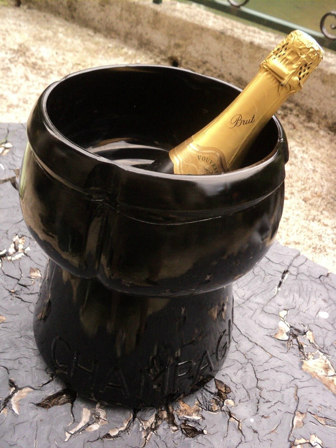 Bouchon Champagne En Plastique Chromé/Noir WESTMARK