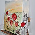 Coquelicot 3D- acryl 2016- 30X30cm - (ND)