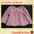 Blouse en Liberty babycord Ella