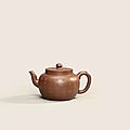 A fine and rare yixing stoneware teapot and cover, daoguang, xingyouheng tang seal mark, signed ji'an