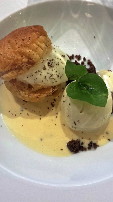 2016 03 09 (56) - restaurant La Table de Marcel à Fort-de-France - feuillantine de chocolat blanc sauce au café grillé