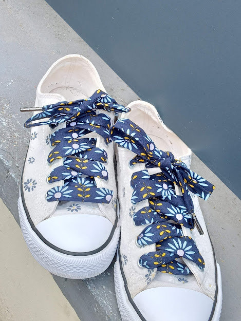 Lacets en tissu Liberty Betsy au choix, Liberty of London, lacets chaussures, baskets, sneakers, 