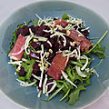 Salade de betterave et jambon cru