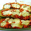 Courgette farcies tomates mozzarella
