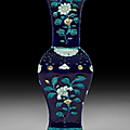 A rare fahua faceted vase, late ming-early qing dynasty, 17th-18th century