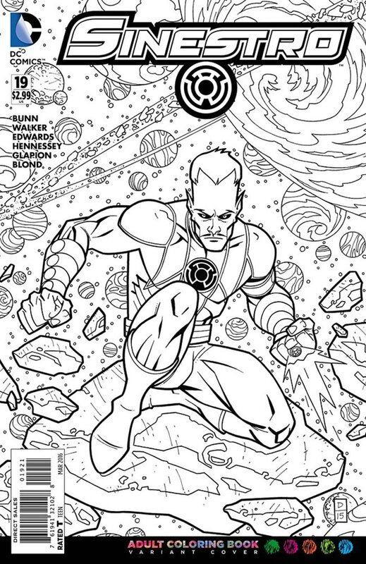 sinestro 19 adult coloring variant