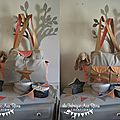 VENDU - grand sac à langer bébé fashion moderne nombreux rangements poches thème étoiles corail abricot doré gris 4