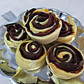 Rose tarte magret confit d'oignons doux