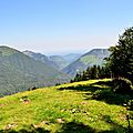 Le fond d'Issaux et la vallée du Lourdios depuis Barlgane.