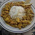 Curry de chou-fleur rôti et pois chiches au blanc de dinde