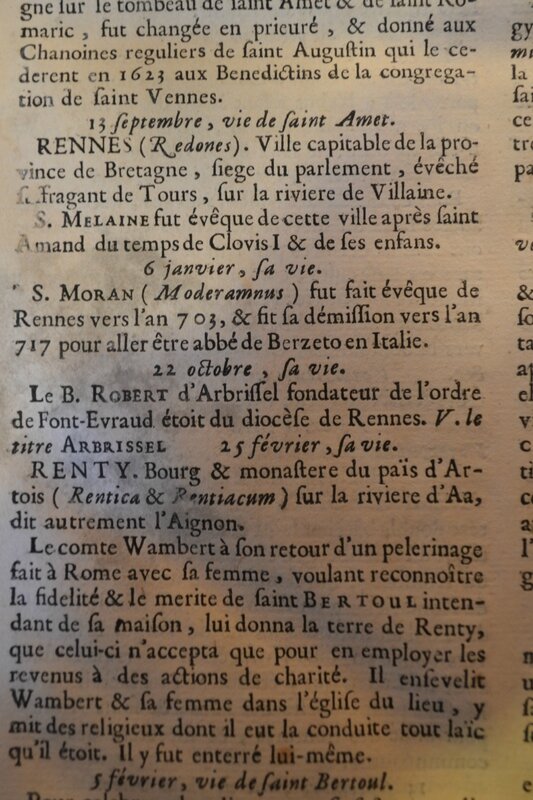 Robert d'Arbrissel (†1116)
fondateur de Fontevraud ,archives écrits 1647