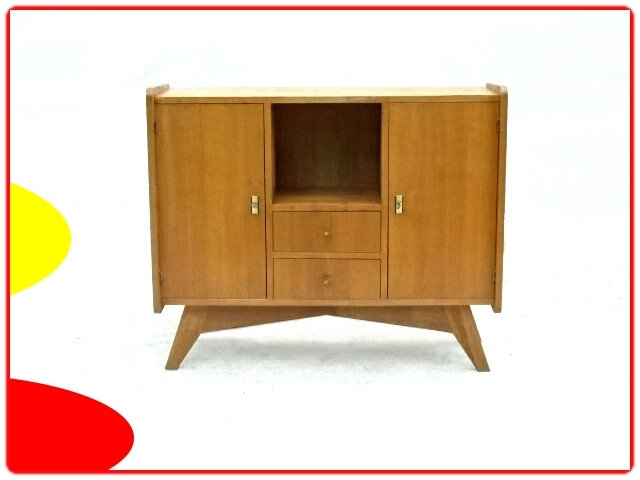 Buffet vintage étroit pieds compas