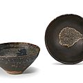 A 'jizhou' 'leaf' bowl and a 'jizhou' 'papercut' bowl, song dynasty (960-1279)