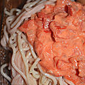 Spaghetti sauce poivron rouge
