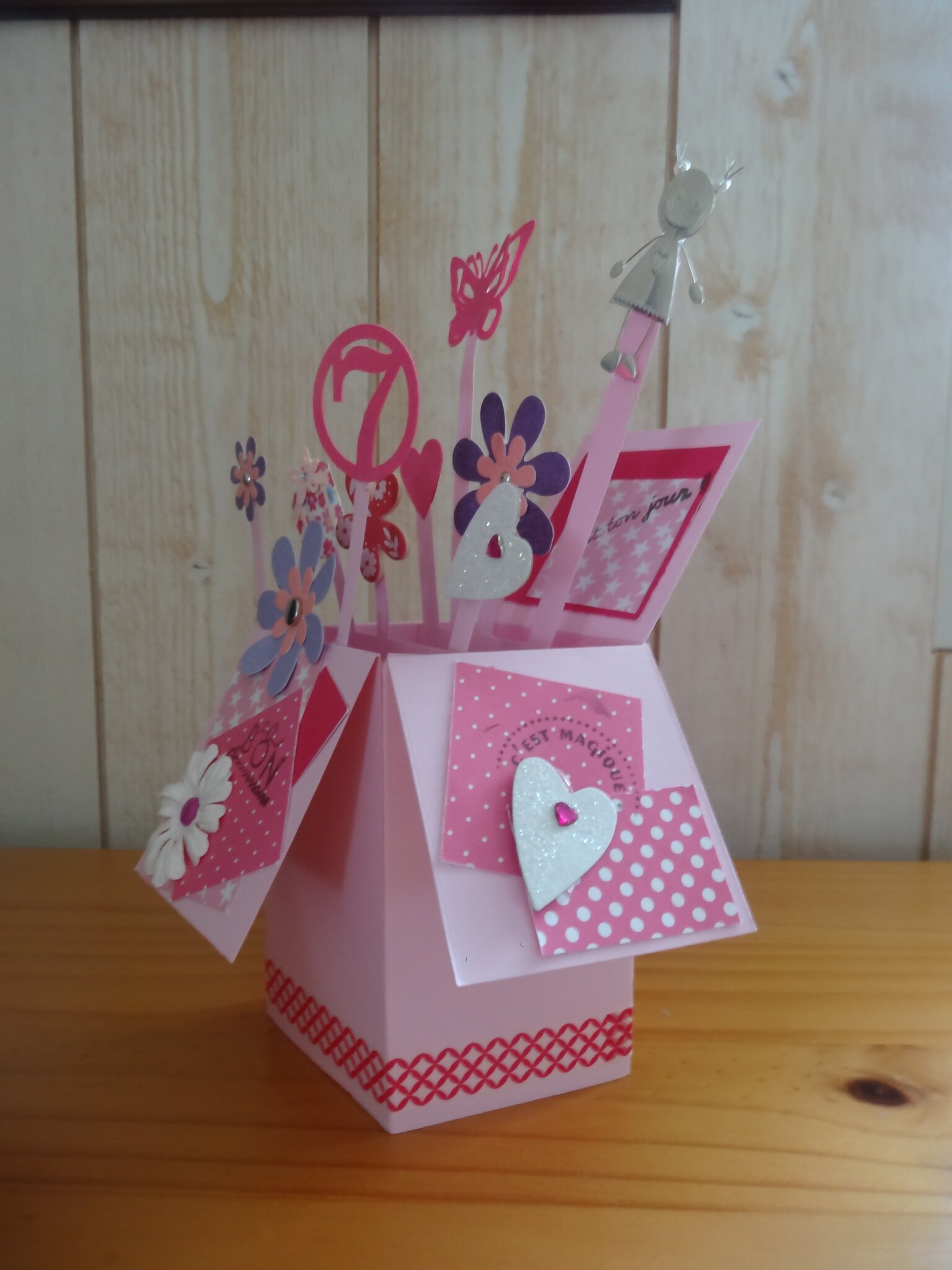 Carte Anniversaire En Version Carte Boite Pop Up Atelier 52 Au Fil Des Envies