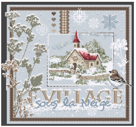 le village sous la neige