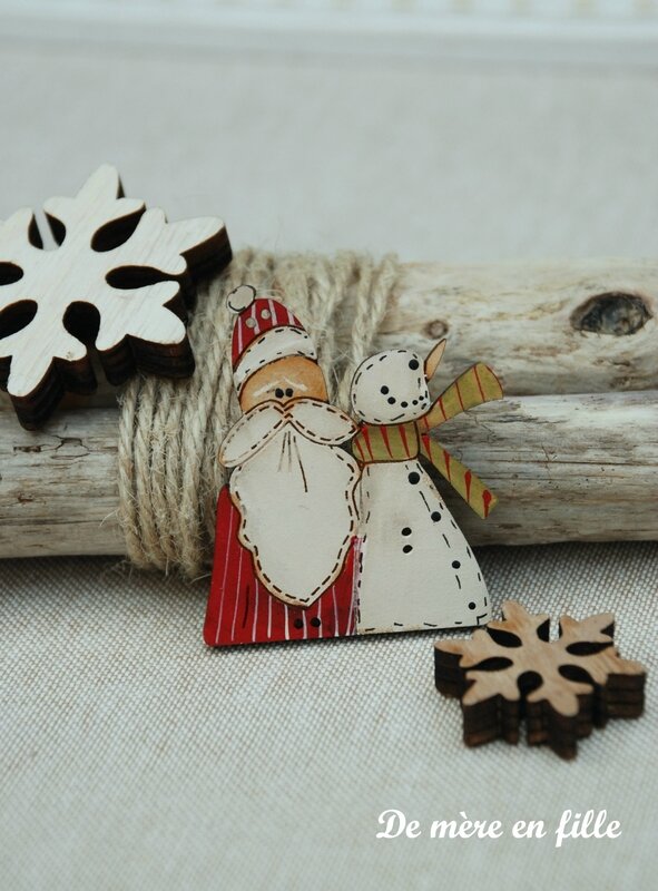 père noël et son bonhomme de neige