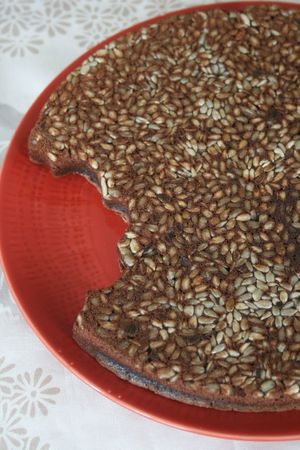 Fondant au choclat aux graines de tournesol 1