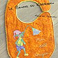  proposé par Couture : Bavoir "Bouquet d'Amour" - le coffre de Scrat et Gloewen, couture, lecture, DIY, illustrations...
