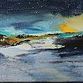 Aurore boréale- acryl 2016- 20 X50cm (n°74 ND)